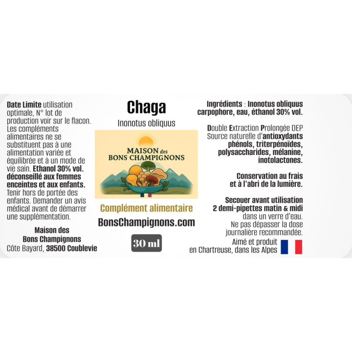 Flacon Extrait Chaga