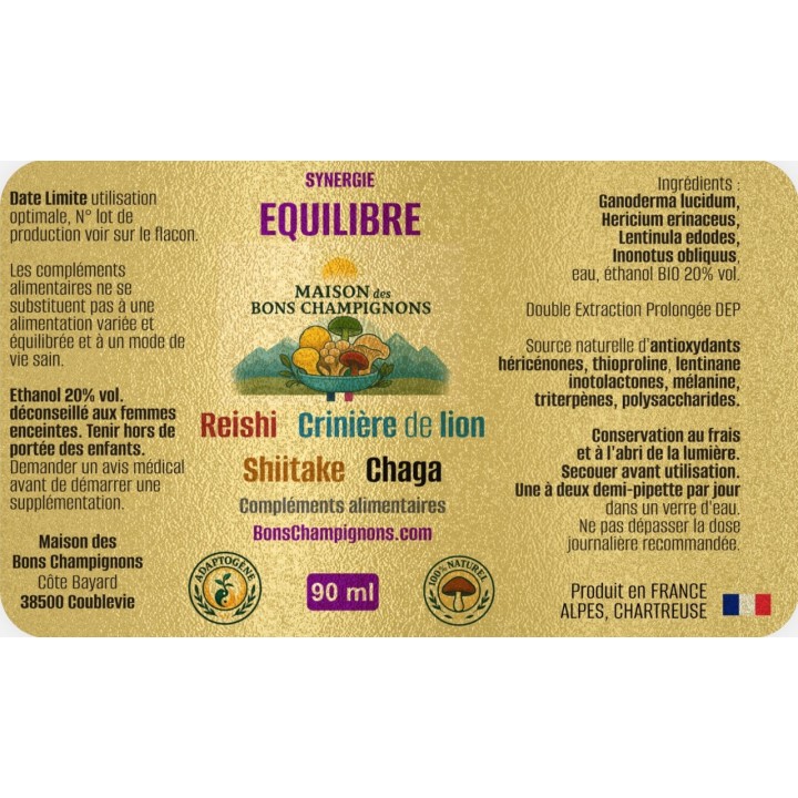 Bons Champignons EQUILIBRE cultivé en France