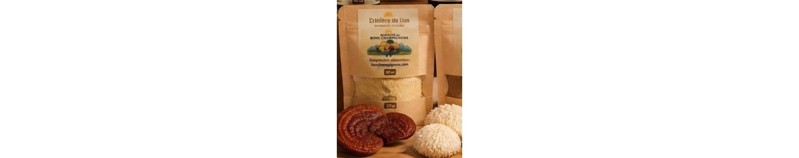 CHAMPIGNONS SÉCHÉS et POUDRE